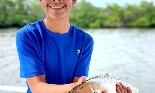 Young client and his catch