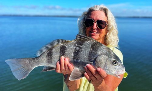 A happy fishing client